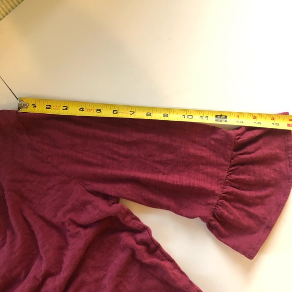 ModCloth Red Long Sleeve Shirt Size M - Picture 5 of 8